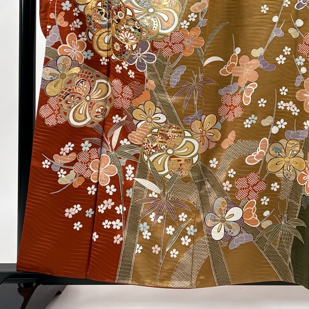 振袖 豪華 京友禅 金駒 金彩 鳳凰 紋意匠 振布付 身丈169cm 撥水加工済
