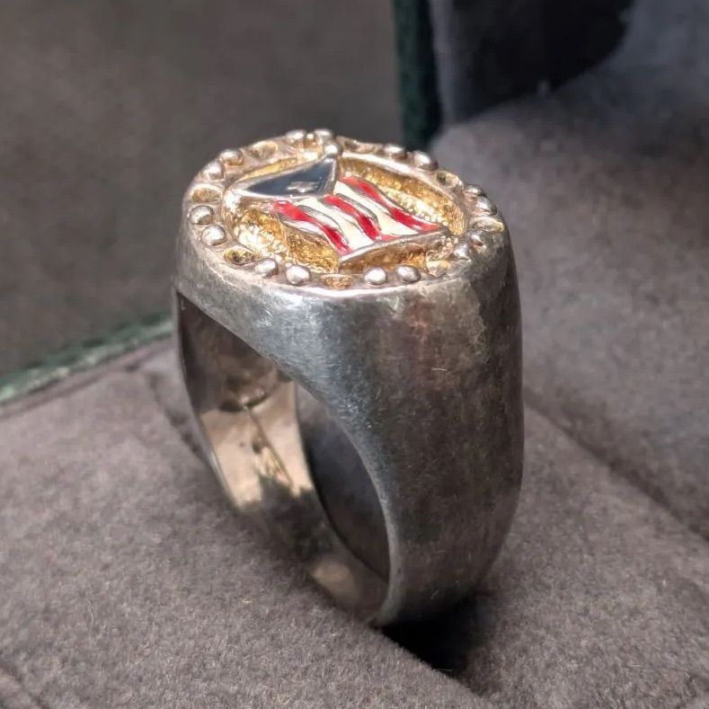 スターリングシルバー925 20号 カレッジリング CrazieM メンズ 男性