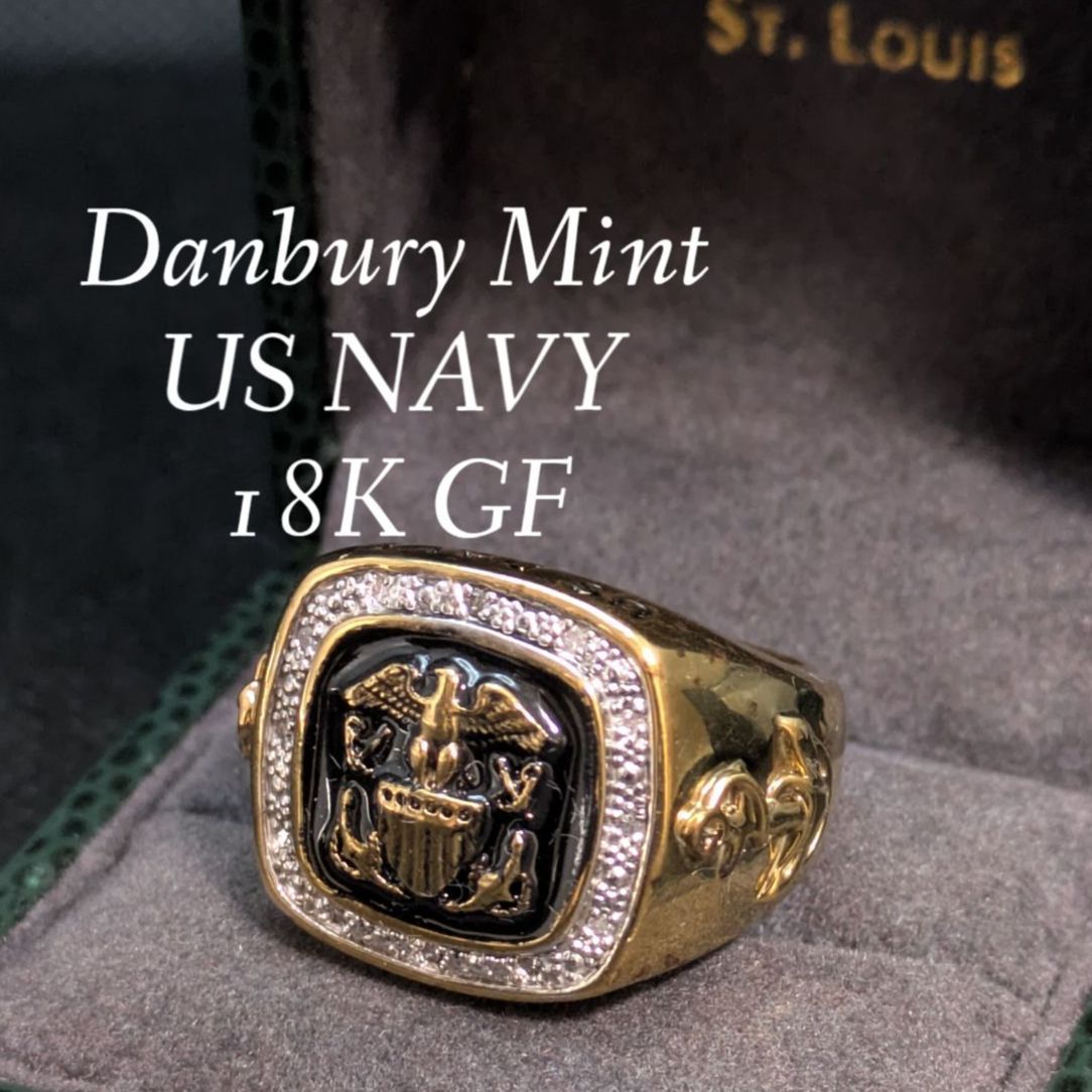 ダンベリーミント 米海軍 US NAVY ベテランリング ミリタリージュエリー 18K ゴールドメッキ ヴィンテージ メンズ 指輪