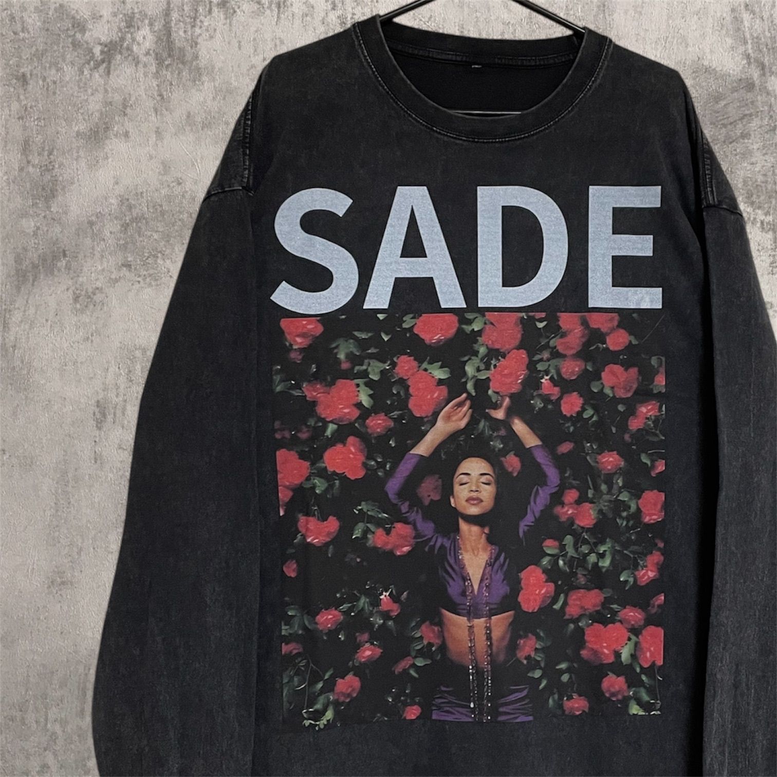 SADE ヴィンテージ加工 ロングスリーブTシャツ シャーデー 長袖ロンT