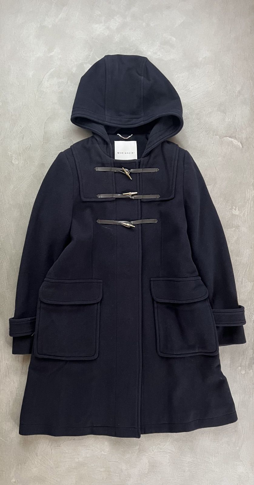 quaranciel カランシエル 23AW PONTETORTO Aライン スタイル ダッフルコート トグル釦がアクセント◎ 上品 上質素材 NAVY 36 定価29 920円 WWW_NOITHATQUANGTHANH_NET