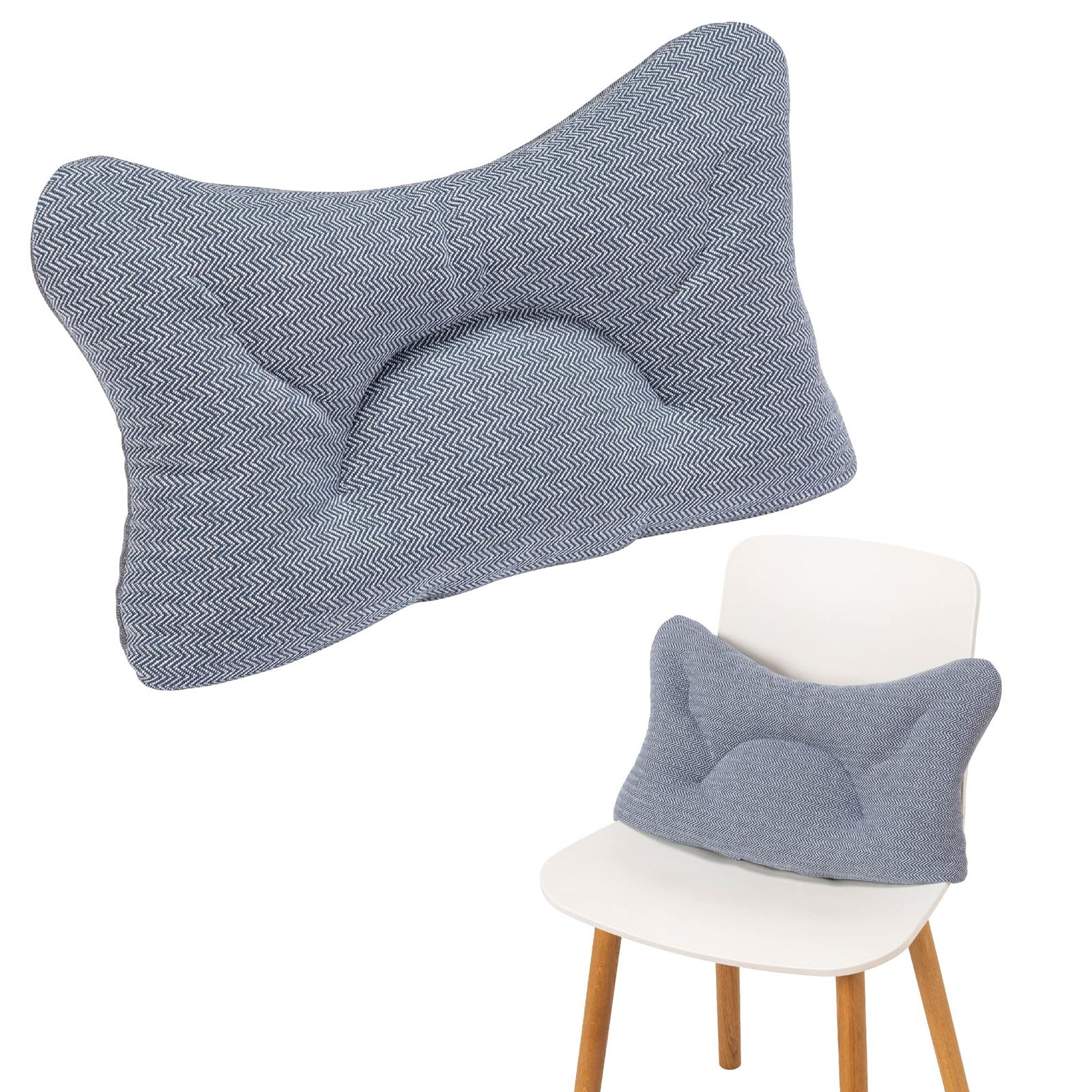 新品 nishikawa 【 西川 】 お昼寝まくら ブルー Beauty 50X30cm オフィス仮眠 クッション こねむり QH91306001