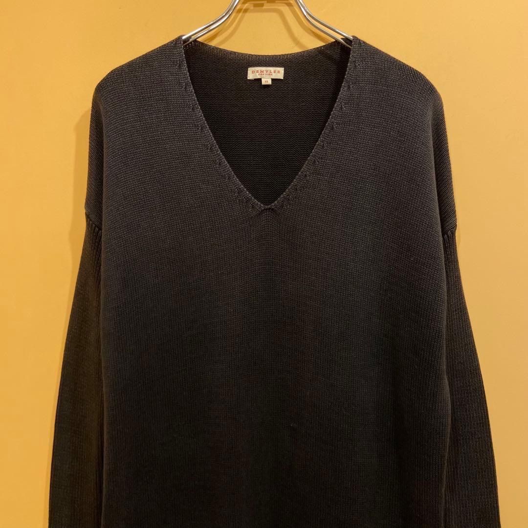 DEMYLEE デミリー ニットワンピース ユーズド加工 ブラック XS