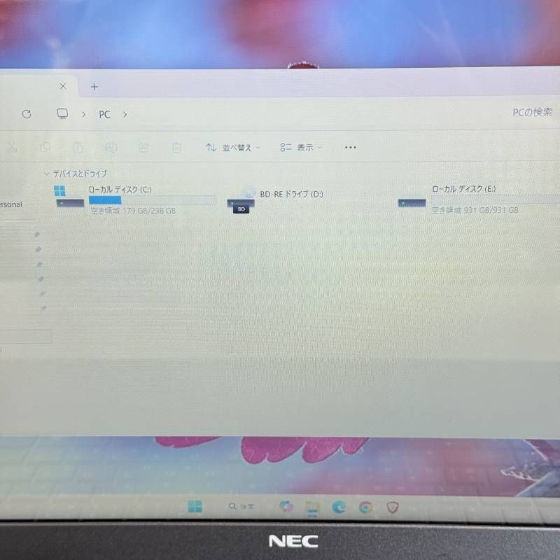NEC㊹corei7|SSD256GB|メモリ20GB|Windows11|ノートパソコン|フルHD|Blu-ray|内蔵HDD1TB付き|ブラックカラー
