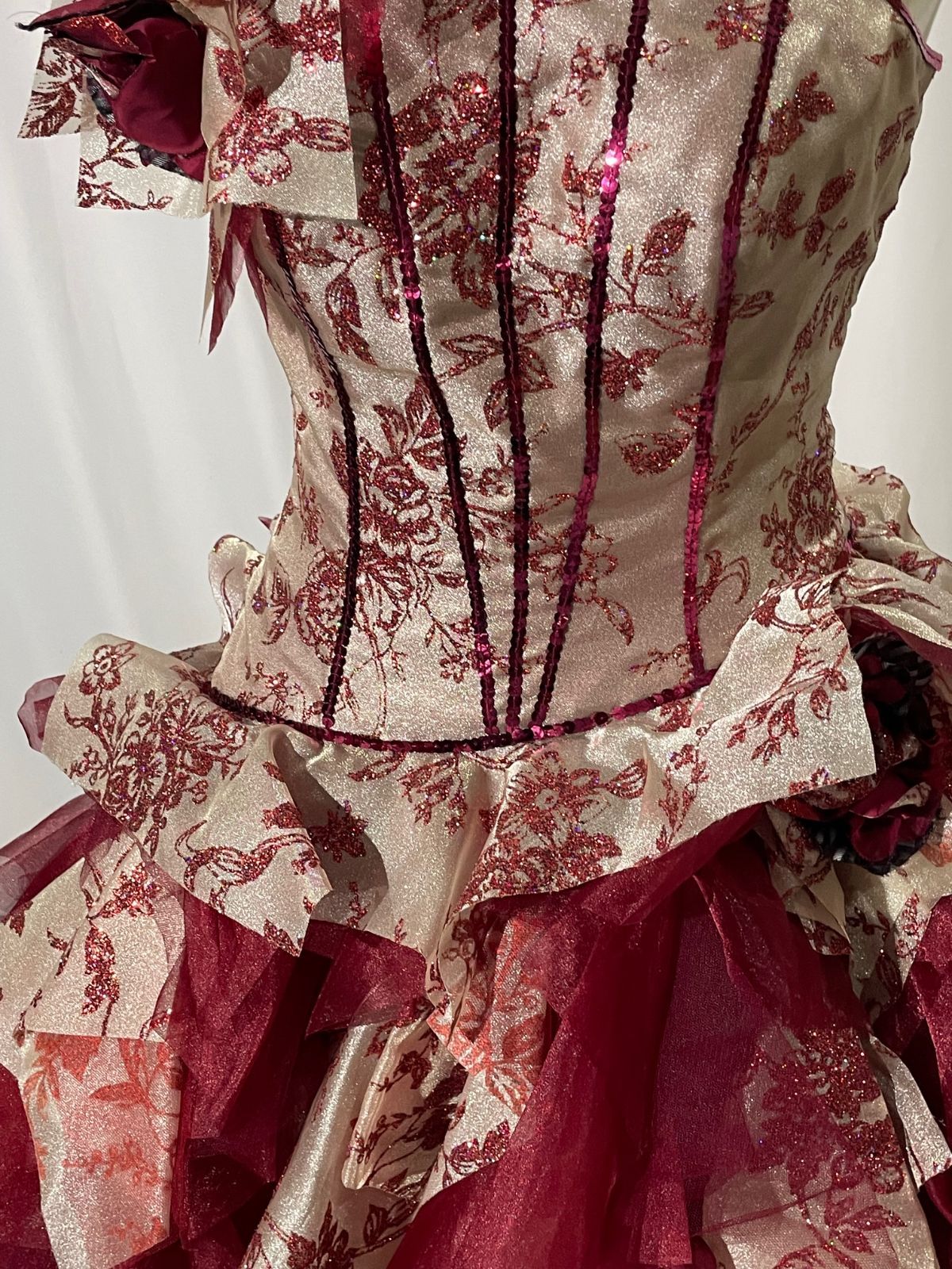 花柄 ロングドレス