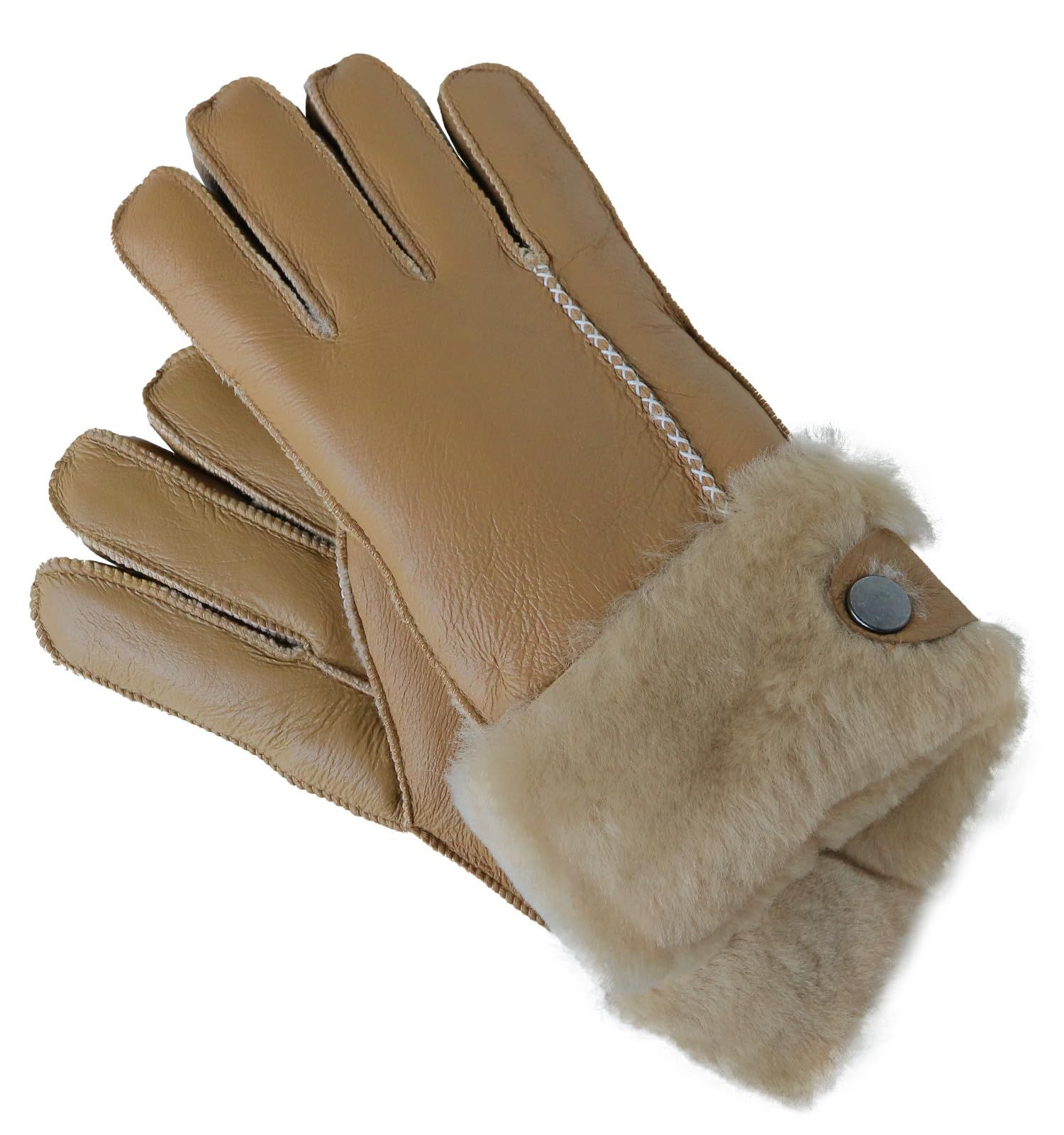 [三京商会] 手袋 レディース ムートン ダブルフェイス (キャメル)