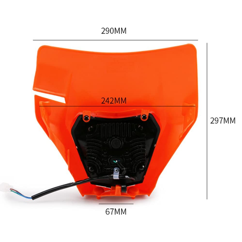 YIBO オートバイ改造 一般的なオフロードオートバイヘッドライトLEDデイタイムランニングライト5ヘッドライトソース 白 BRIGHTFACE_UK