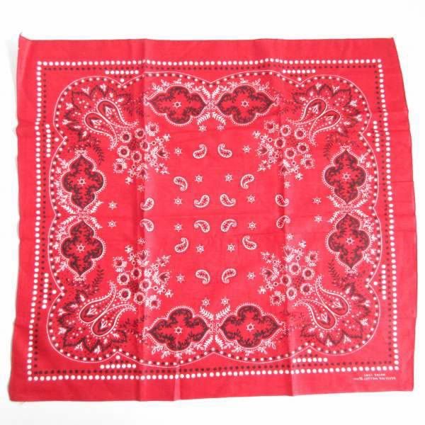 60 s RN 15234 ビンテージ バンダナ セット 赤系 コットン FAST COLOR アメリカ製 D 148