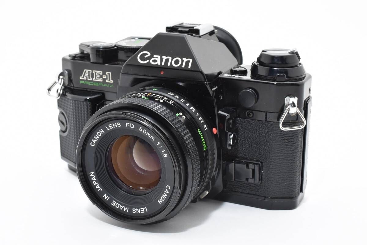 キャノン Canon AE 1 PROGRAM ボディ ブラック FD 50 mm f 8 シャッター鳴きなし L 55 6780