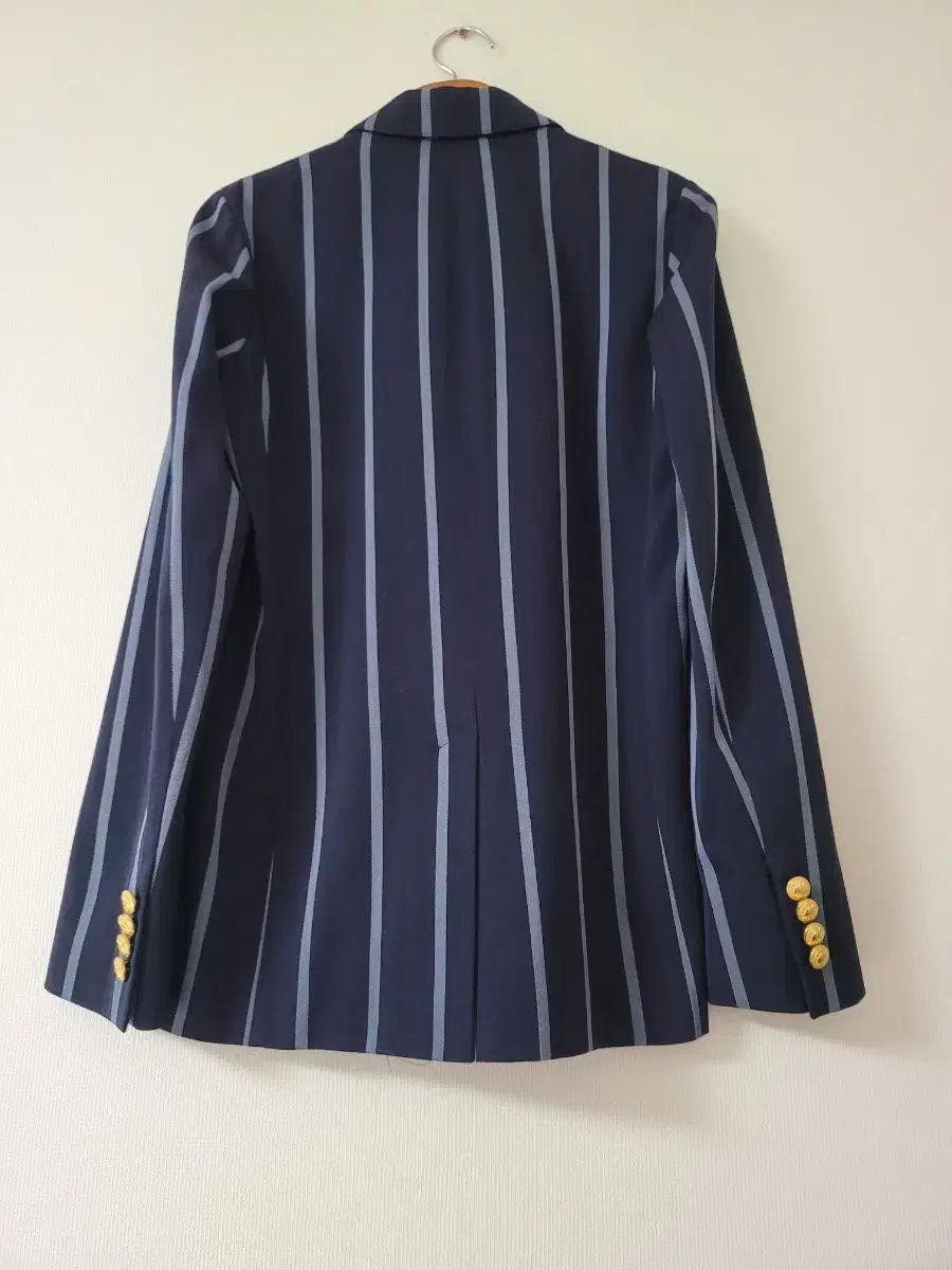 ラルフローレン ストライプ ネイビー ブレーザー