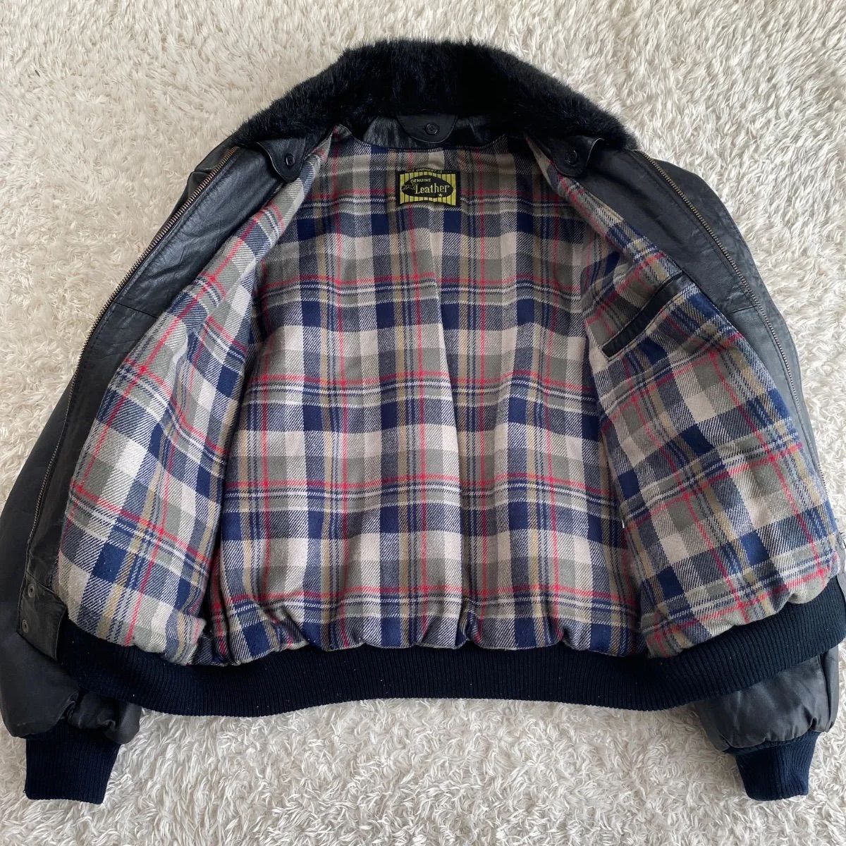 vintage ヴィンテージ A-2 G-1 ボア襟 2WAY 本革 牛革 レザー フライト