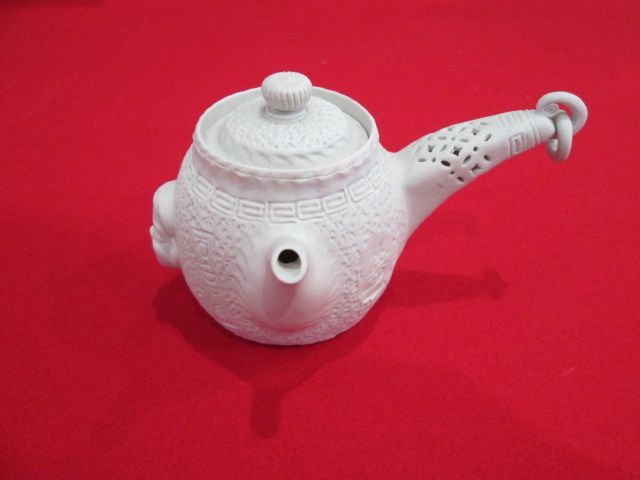 立花造 白磁細工急須