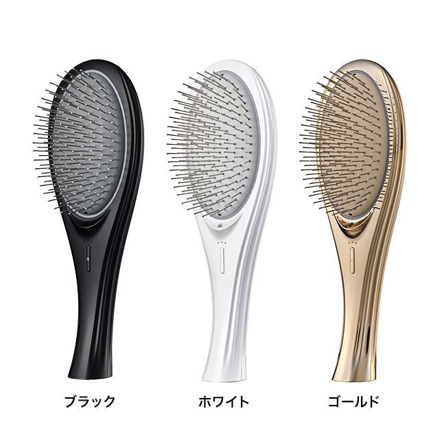 ブラック WAVEWAVE EMS Brush Air ブラッシュエアー ヘアブラシ 頭皮ケア ブラシ 女性 ヘアケア ヘアーブラシ マイナスイオン プレゼント ギフト リフト スカルプケア マイクロカレント 頭皮ブラシ