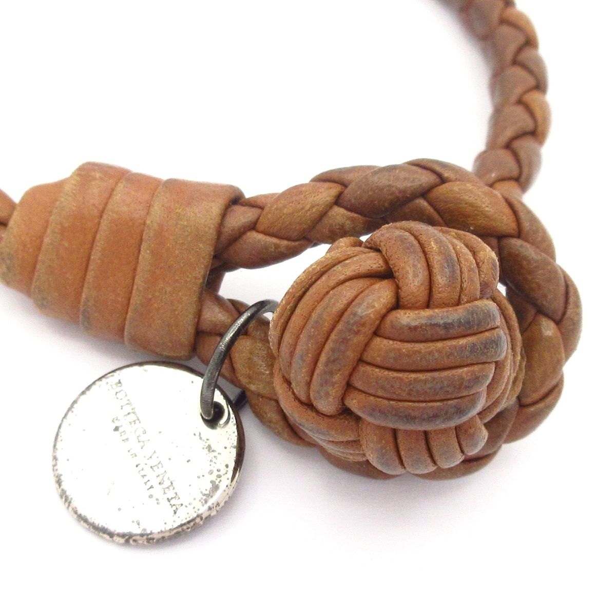 BOTTEGA VENETA ボッテガヴェネタ ブレスレット イントレチャート レザー ブラウン