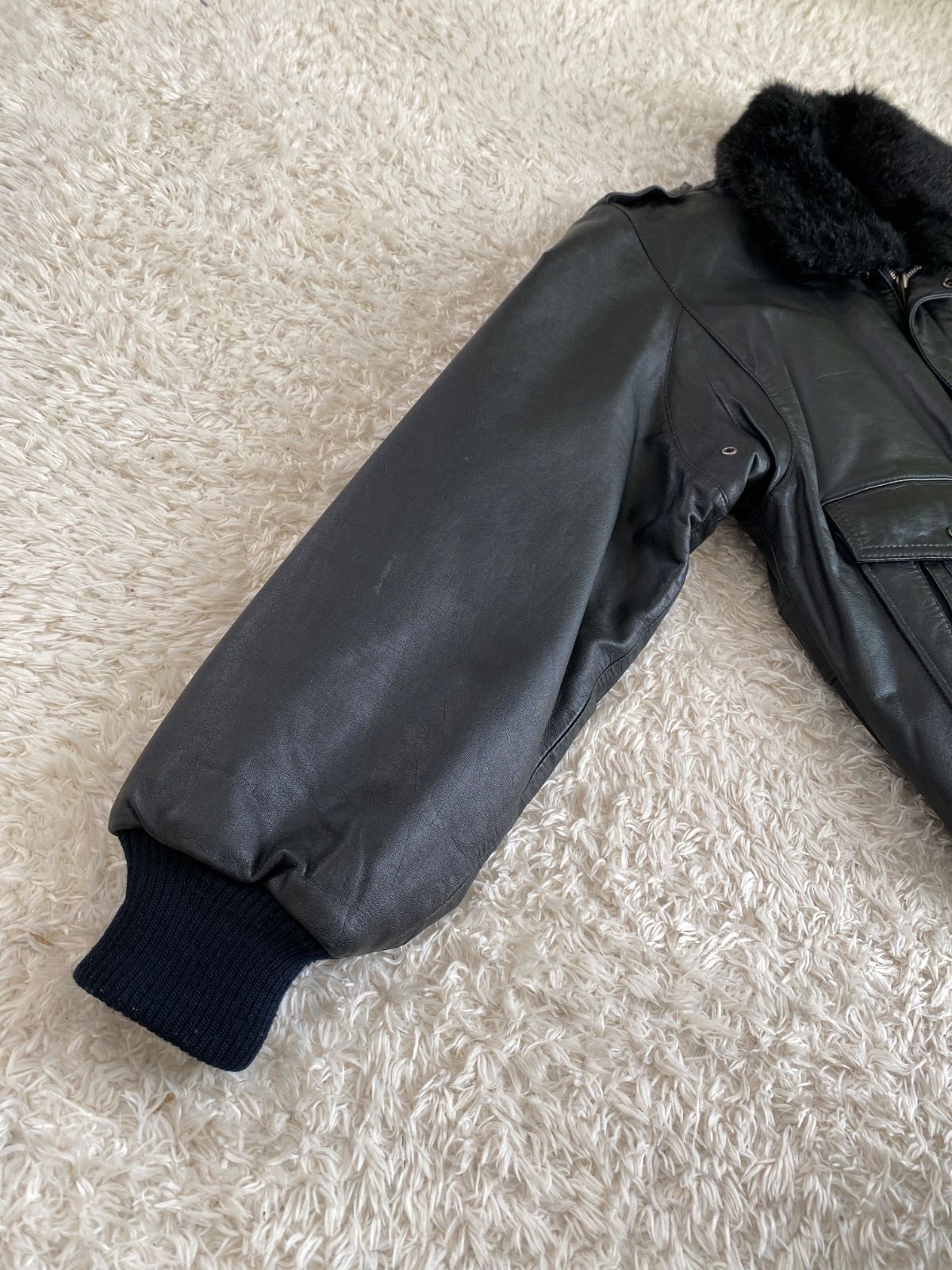 vintage ヴィンテージ A-2 G-1 ボア襟 2WAY 本革 牛革 レザー フライト