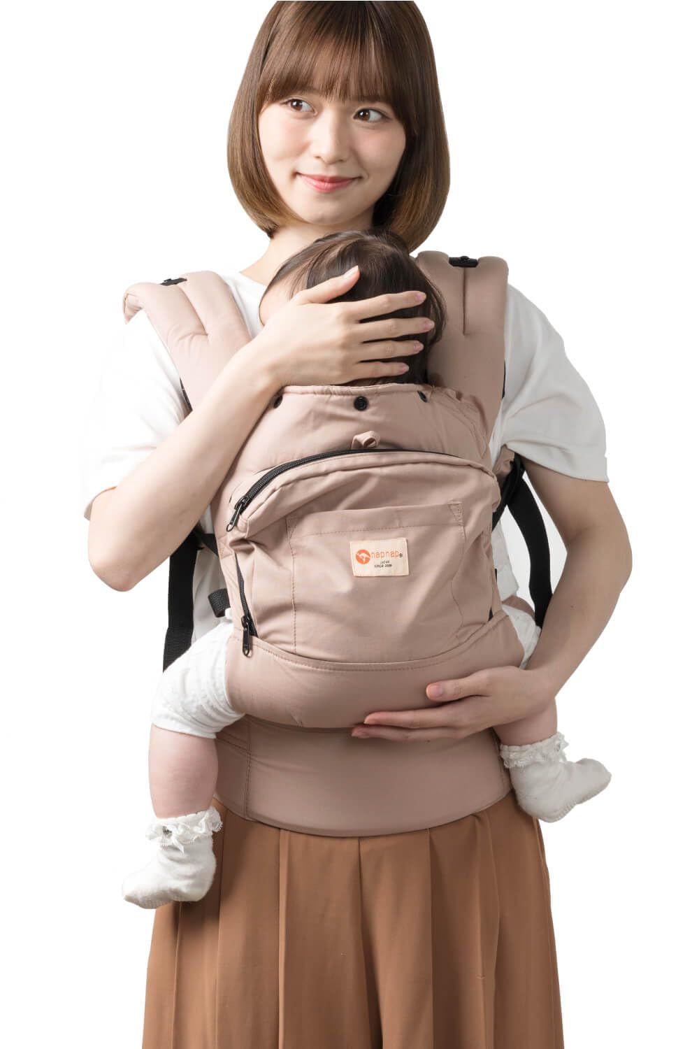 napnap ナップナップ 抱っこ紐 だっこひも おんぶ紐 抱っこ おんぶ 暑さ対策 オールシーズン ベビーキャリー BASIC ベーシック 直販 カフェベージュ