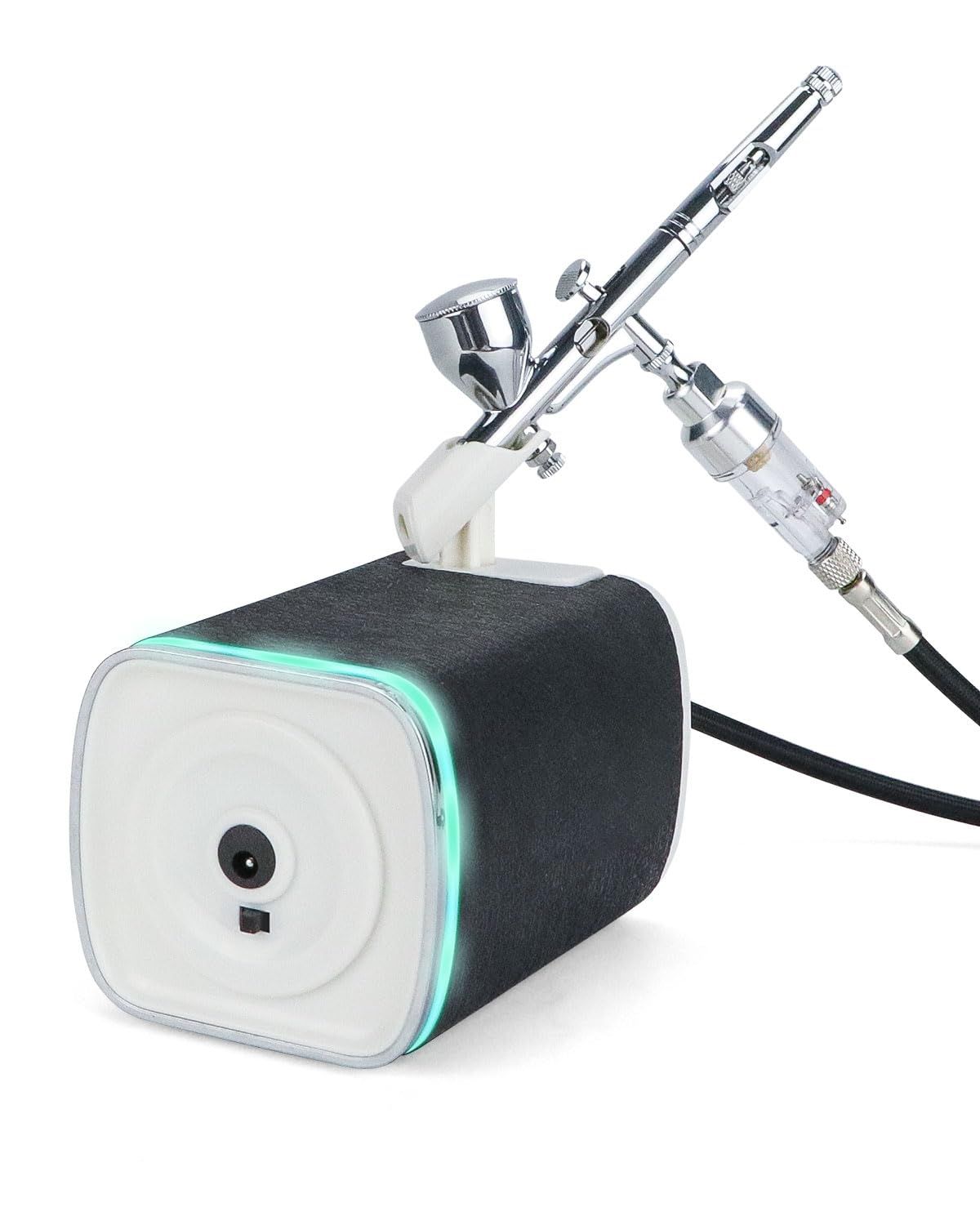 urlife Umute エアブラシ コンプレッサー 静音 ミニコンプレッサー 3段階エア圧制御 軽量 小型 ダブルアクション 口径0.3mm エアコンプレッサー エアーブラシ プラモデル 長時間塗装