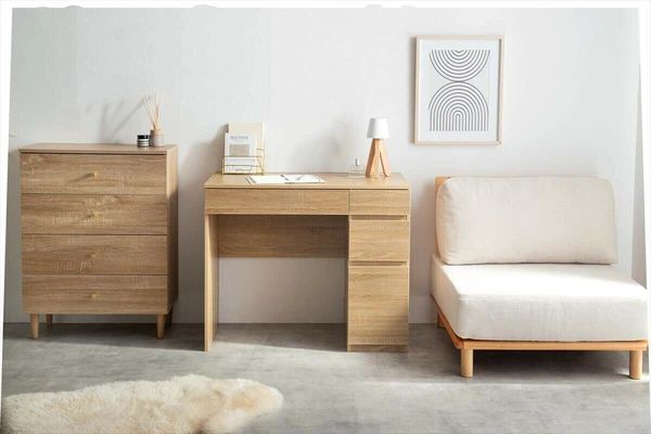 コンパクトデスク USBポート-2口コンセント付き