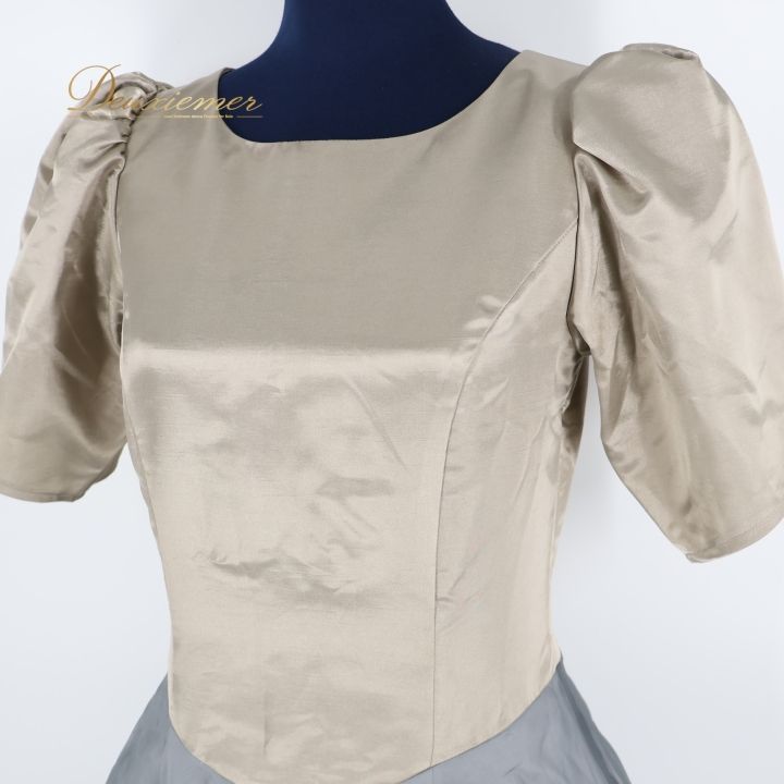 お買い得特価商品。 フラダンス 衣装 ワンピース ドレス ゴールド系 アロハ フラ ダンス 金 光沢 ハワイアン 上品 ALOHA STANDARDS 華やか 無地 半袖 パフスリーブ かわいい アロハ グレイ系