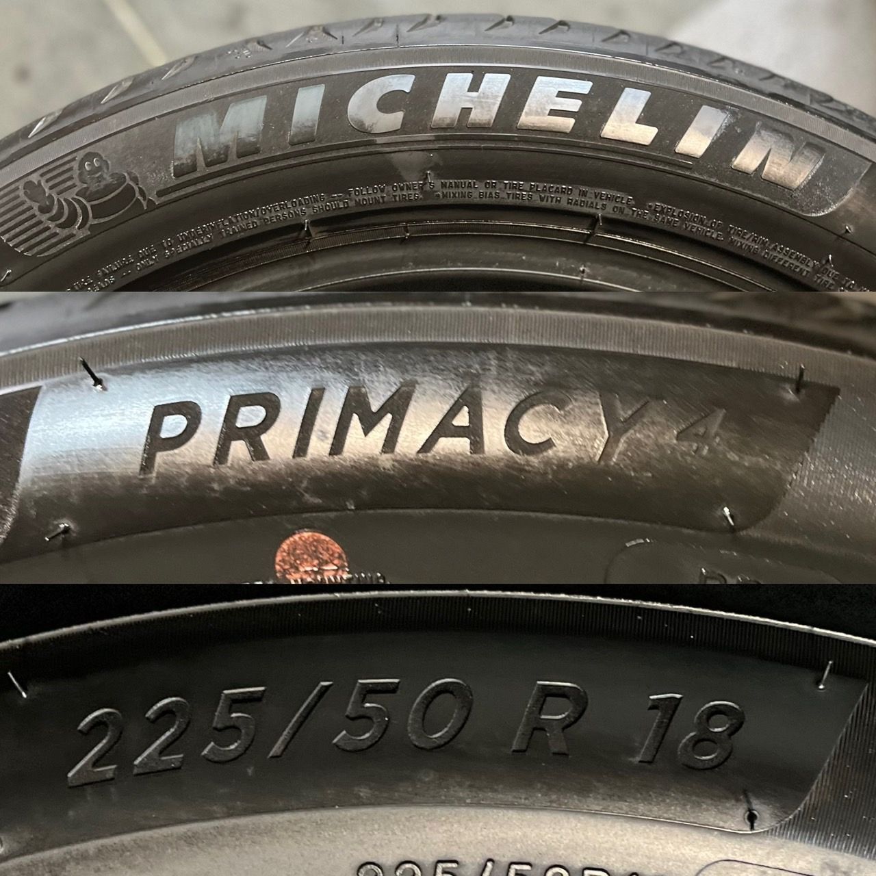 2025|2025年製 約6～7分山 ミシュラン MICHELIN プライマシー PRIMACY 4 225|50R18 4本 送料無料 h_597 FFCRYSTALESIA_COM