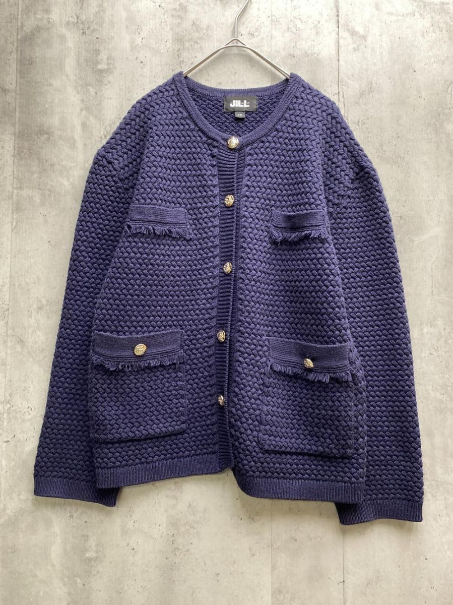 JILLSTUART ジルスチュアート フリンジツイードカーデ ニット
