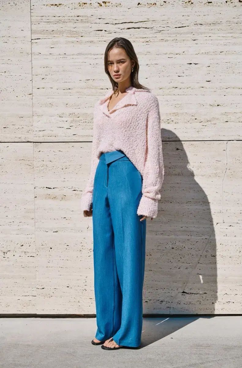 ウエスト斜めボーダー アシメントリー