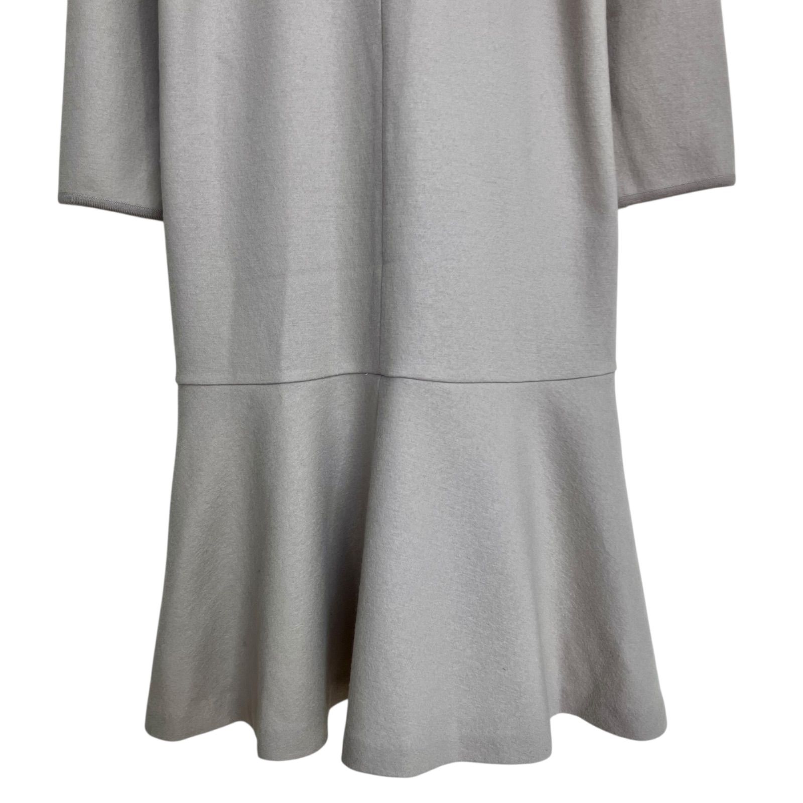 ANAYI ウールジャージーヘムフレア ワンピース 38 ピンクベージュ