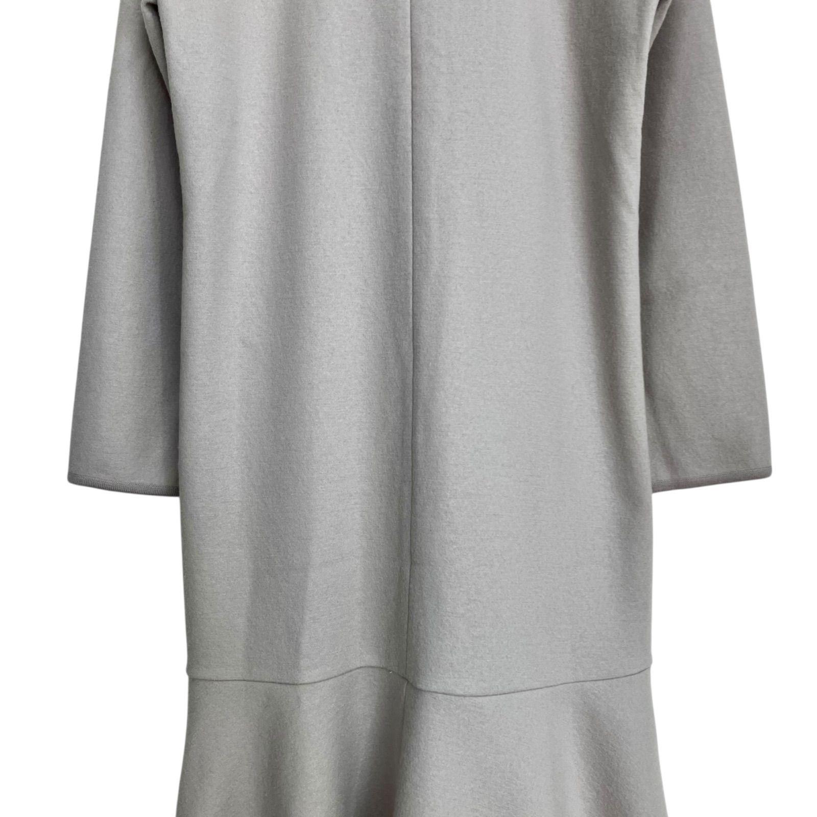 ANAYI ウールジャージーヘムフレア ワンピース 38 ピンクベージュ