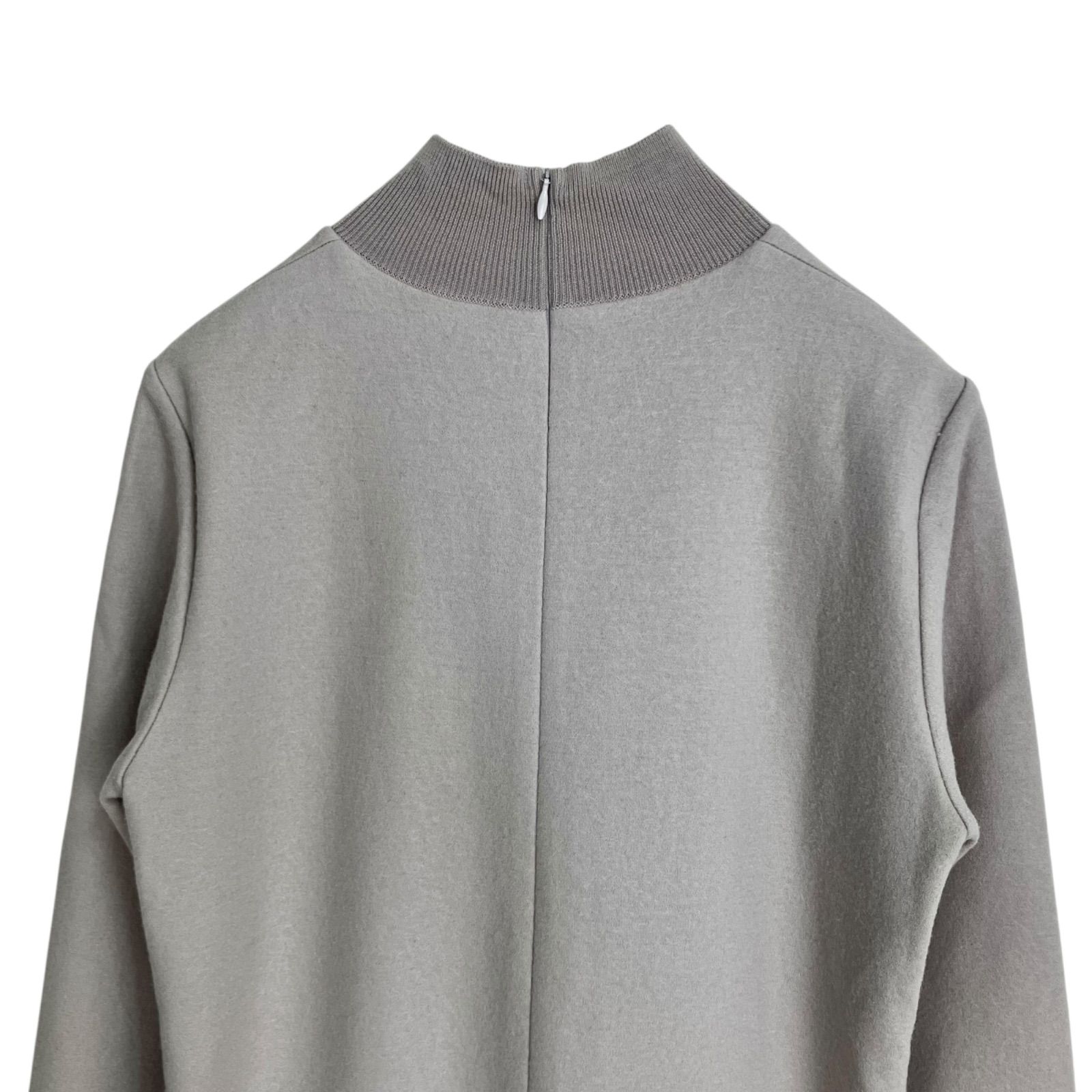 ANAYI ウールジャージーヘムフレア ワンピース 38 ピンクベージュ