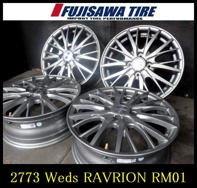 2773 J▲送料無料 Weds RAVRION RM01▲15x5.5J 4穴 PCD100 42▲4本▲