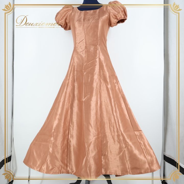 【美品 日本製 フラダンス衣装】ブラウン Paondor ワンピース ドレス 黒 フラダンス 衣装 ワンピース ドレス ブラウン系 パンドール フラ