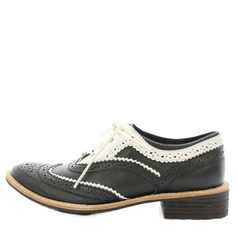 ワイズ Y s ヨウジヤマモト ウィングチップ レザーシューズ ドレスシューズ 4 黒 白 G