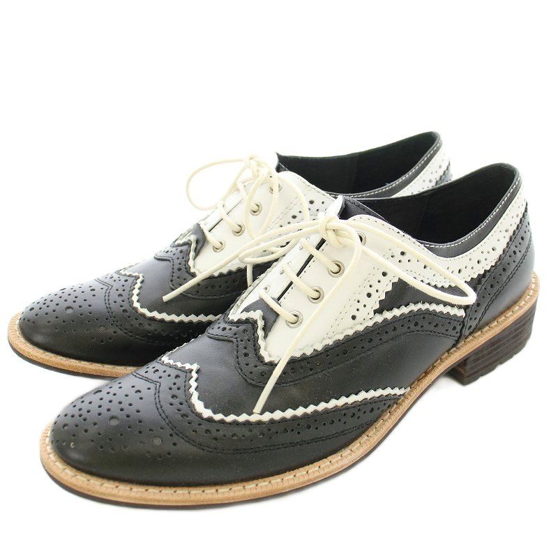 ワイズ Y s ヨウジヤマモト ウィングチップ レザーシューズ ドレスシューズ 4 黒 白 | G