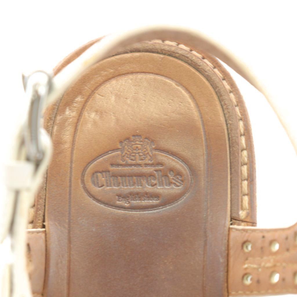  チャーチ church s サンダル ストラップ レザー 36.5 白 ホワイト A 74030 AN 5 サンダル サンダル ミュール