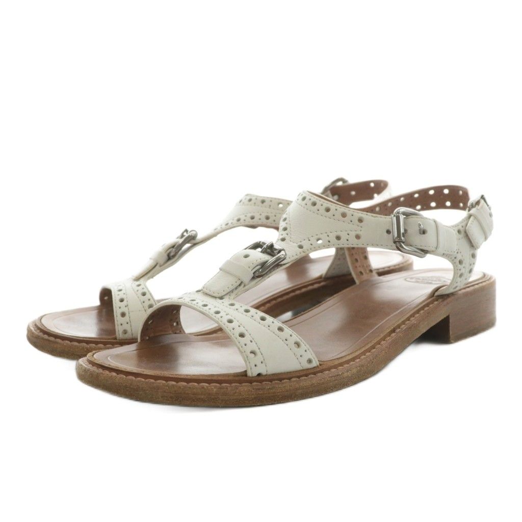 チャーチ church s サンダル ストラップ レザー 36.5 白 ホワイト A74030 |AN5
