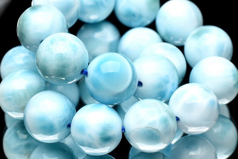 １点物 AA カリブの宝石 ラリマー 10mm ブレスレット パワーストーン 天然石 _U7822