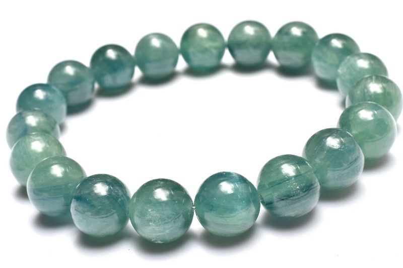 １点物 人気 ブルーグリーンカイヤナイト 10.5mm ブレスレット パワーストーン 天然石 _MC259
