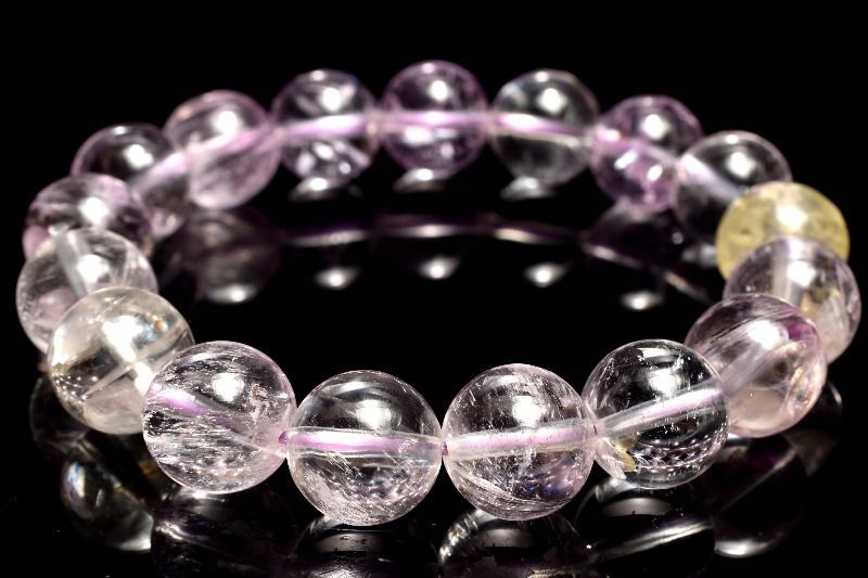 １点物 透明クリア 無垢 クンツァイト 11.5mm ブレスレット パワーストーン 天然石 _MC194 NEXPOTALLINN_EU