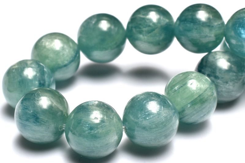 １点物 人気 ブルーグリーンカイヤナイト 10.5mm ブレスレット パワーストーン 天然石 _MC261