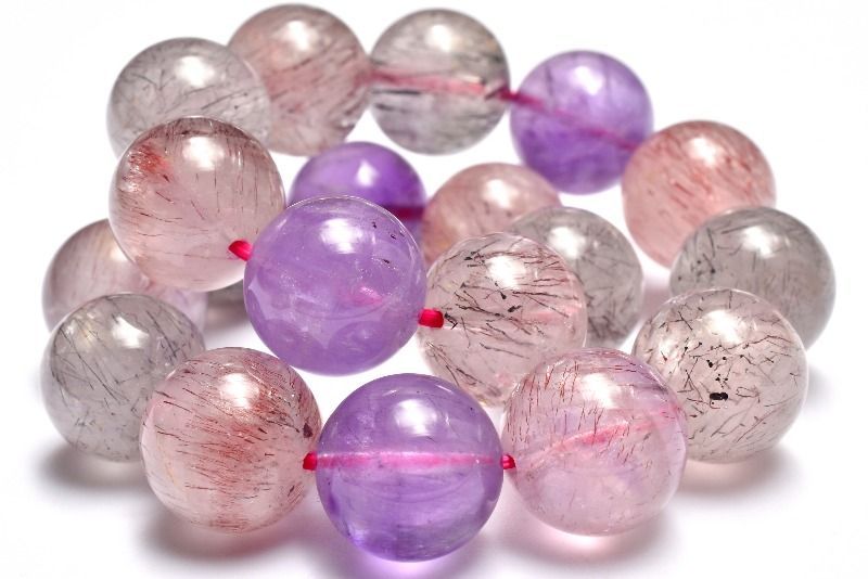 １点物 人気 マルチ スーパーセブン 10.5mm ブレスレット パワーストーン 天然石 _MC299