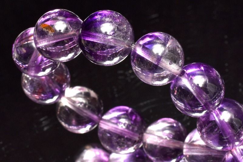 １点物 AA 高発色 スーパーセブンアメジスト エレスチャルアメジスト 9mm ブレスレット パワーストーン 天然石 _MC347