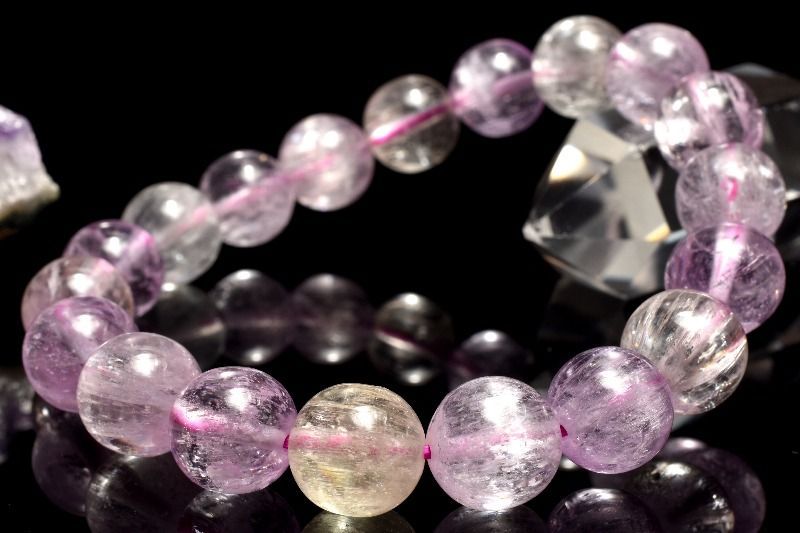 １点物 AA 透明無垢 キャッツアイ クンツァイト 10mm ブレスレット パワーストーン 天然石 _MC382 NEXPOTALLINN_EU