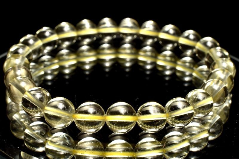 １点物 AAA透明 リビアの宝石 リビアングラス 7.5mm ブレスレット パワーストーン 天然石 _MC388