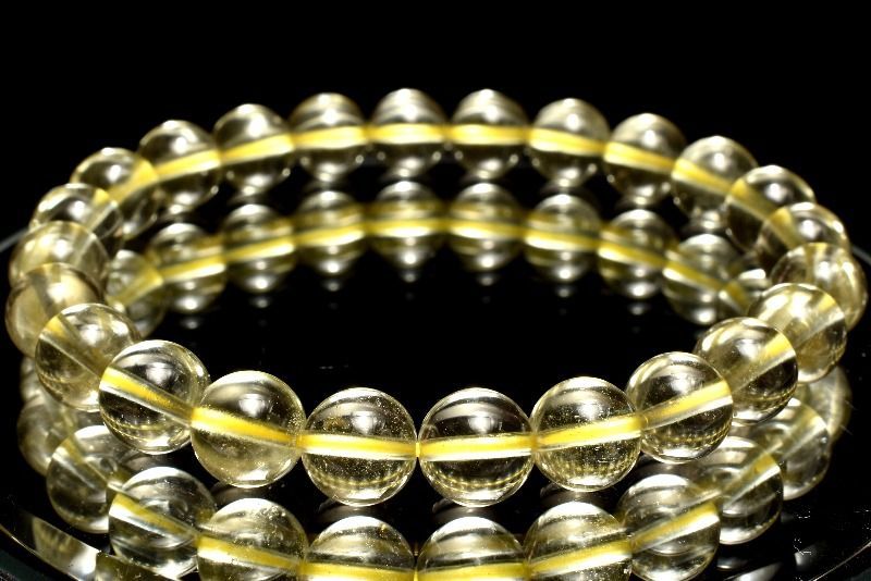 １点物 AAA透明 リビアの宝石 リビアングラス 8mm ブレスレット パワーストーン 天然石 _MC391