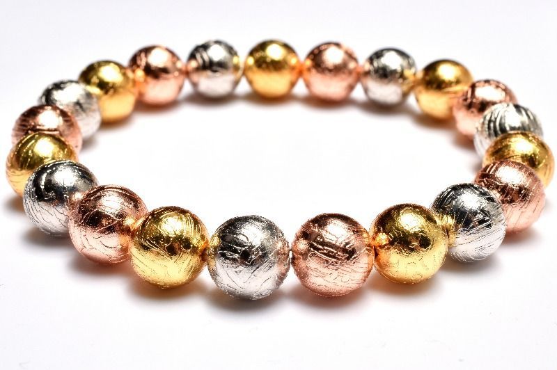 １点物 宇宙からの贈り物 MIXメテオライト アルタイ隕石 10mm ブレスレット パワーストーン 天然石 _MC398