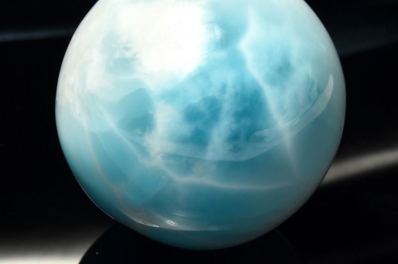 在りし日の １点物 大珠 三大ヒーリング ラリマー 27.5mm 丸玉 台座付き スフィア パワーストーン 天然石 _CG6743 宅急便