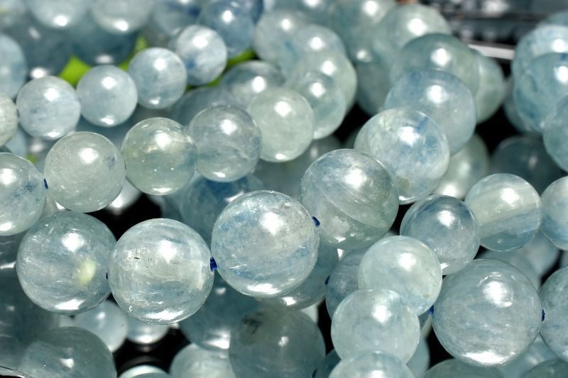 天然石　ブルーグリーンカイヤナイト　12ミリ ブルーグリーンカイヤナイト ブレスレット 12.3㎜ XA | 天然石,カ行