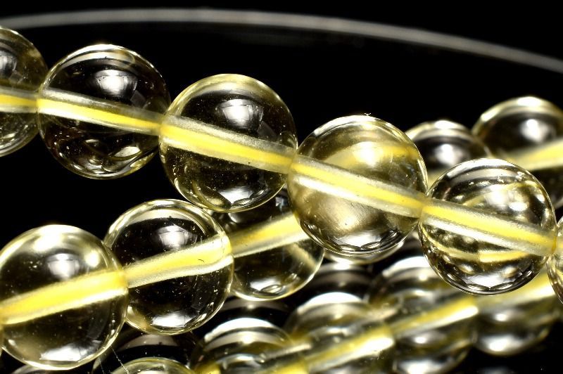 １点物 AAA透明 リビアの宝石 リビアングラス 7.5mm ブレスレット パワーストーン 天然石 _MC388