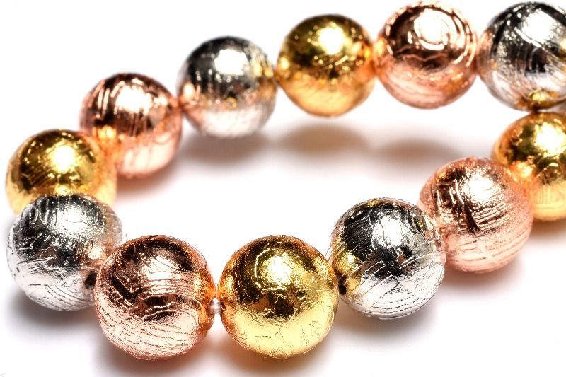 １点物 宇宙からの贈り物 MIXメテオライト アルタイ隕石 10mm ブレスレット パワーストーン 天然石 _MC398