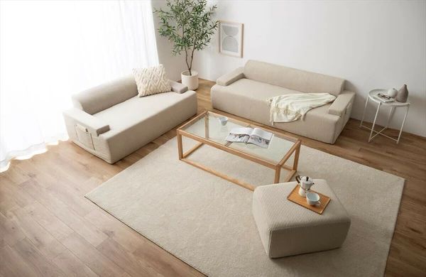 ソファ オットマンセット 2人掛け ソファー サイドポケット